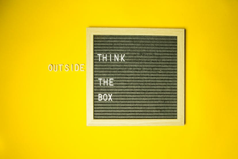 'Think outside the box'. Image credit: Diana Parkhouse.